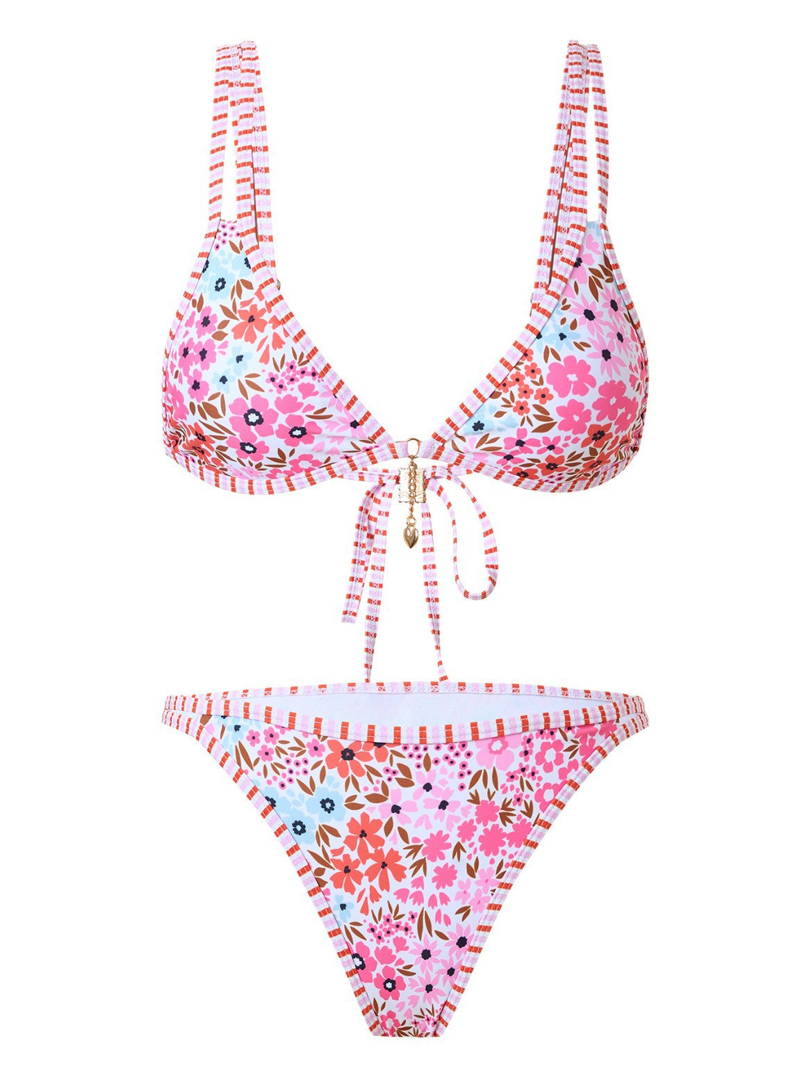 Wholesale Separate strap printed women's swimsuit two-piece set